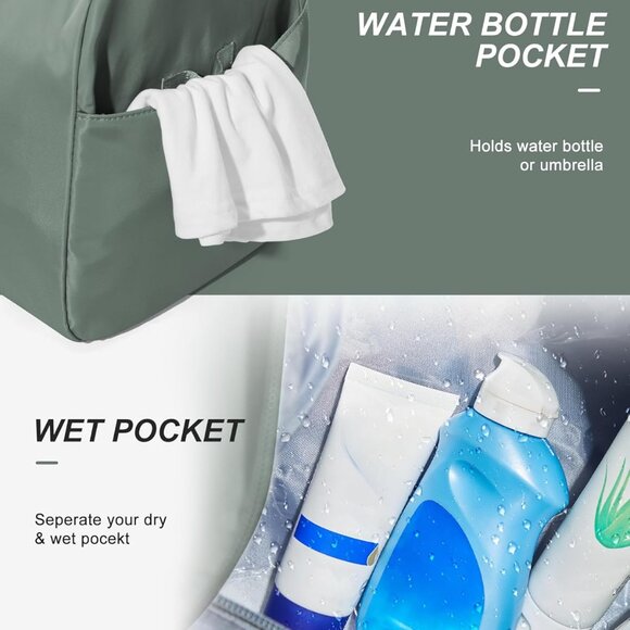 Gym Bag Womens,Travel Duffel Carry on Bag Sport Tote Bag Weekend Overnight Bag - Picture 4 of 9